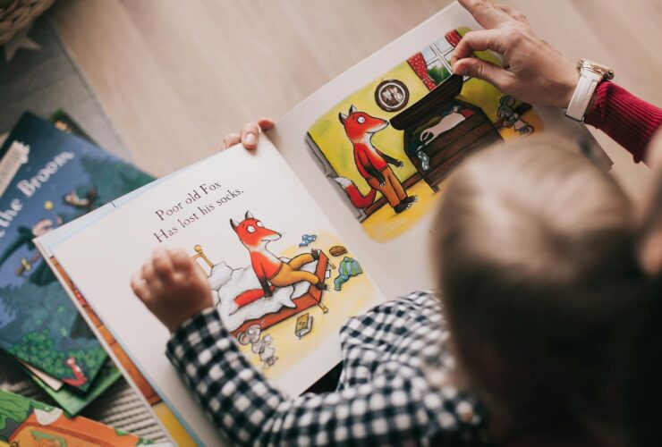 person reading a book