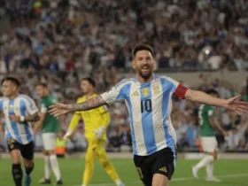 messi festejo argentina