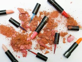 pulverized powders and assorted colored lispticks